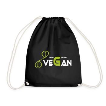 pure_vegan_power - Sac de sport léger - noir - Devant