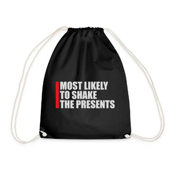 Le plus susceptible de secouer les cadeaux Noël Fun - Sac de sport léger - noir - Devant