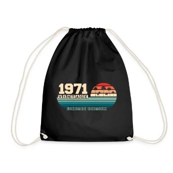 54e anniversaire 1971 Vintage 1971 Retro Sunset - Sac de sport léger - noir - Devant