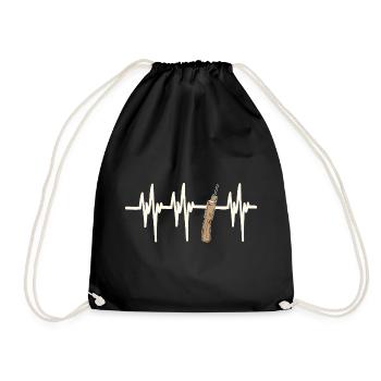 Heartbeat Fallas de Valencia Trueno - Drawstring Bag - black - Front