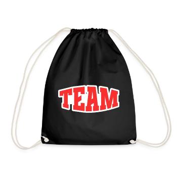 Team - Turnbeutel - Schwarz - Vorne