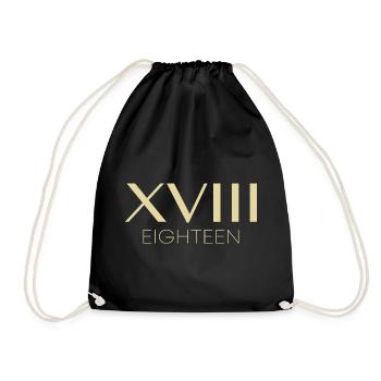 18th Birthday Gift Idea - Drawstring Bag - black - Front