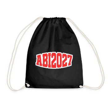 Abi 2027 - Turnbeutel - Schwarz - Vorne
