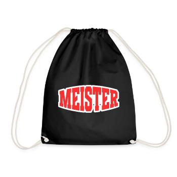 Meister - Turnbeutel - Schwarz - Vorne