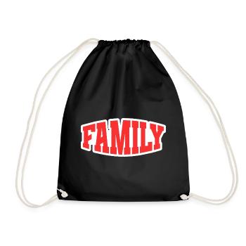 Family - Turnbeutel - Schwarz - Vorne