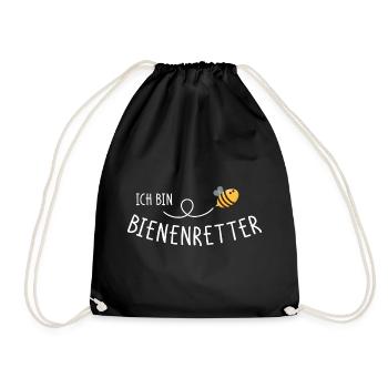 Ich bin Bienenretter - Turnbeutel - Schwarz - Vorne