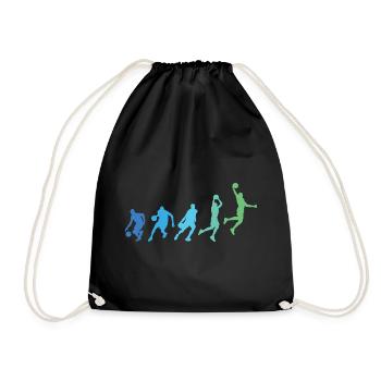 Basketball Player Dunking Basketball Player Sequence - Drawstring Bag - black - Front