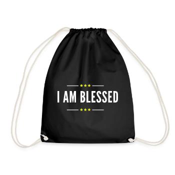gesegnet - Drawstring Bag - black - Front