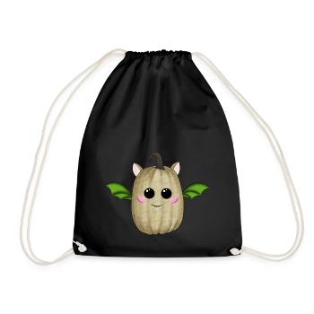 Citrouille d’Halloween brune - Sac de sport léger - noir - Devant