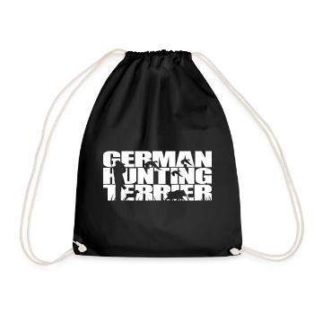 GERMAN HUNTING TERRIER Hunting Dogs Hunter Wilsigns - Drawstring Bag - black - Front