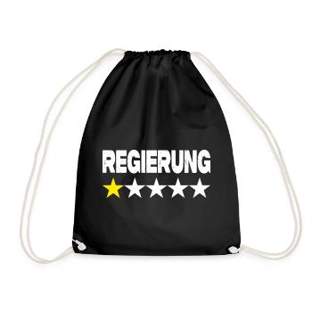 Regierung Star Rating - Turnbeutel - Schwarz - Vorne