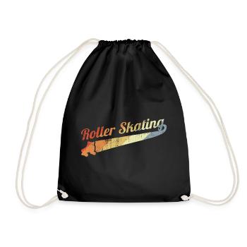 Patinage à roulettes vintage - Sac de sport léger - noir - Devant