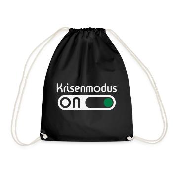 Krisenmodus On (Neg) - Turnbeutel - Schwarz - Vorne