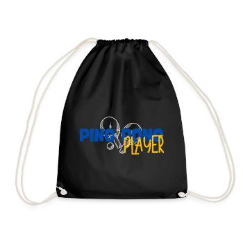 Ping Pong Player - Drawstring Bag - black - Front