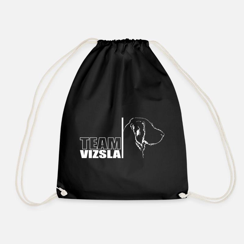 TEAM Vizsla Drahthaar Hunde Hund Vischel Wilsigns - Turnbeutel - Schwarz