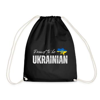 Stolzer Ukrainer, ich liebe die Ukraine - Turnbeutel - Schwarz - Vorne