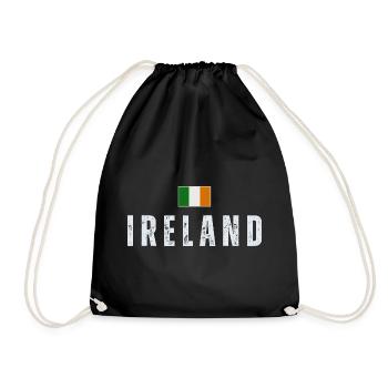 Flagge von Irland, Irish Pride - Turnbeutel - Schwarz - Vorne