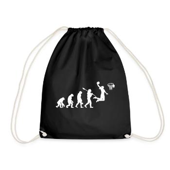 Evolution of Basketball Female Athlete Player - Drawstring Bag - black - Front