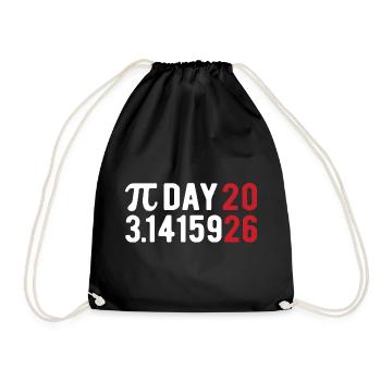 Pi Day 2026 mit Zahlenspiel | Kreiszahl 3.1415 - Turnbeutel - Schwarz - Vorne