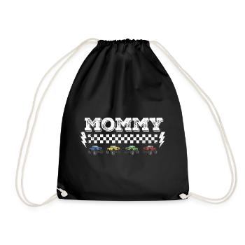 Conception de l’écrou tout-terrain de maman Monster Truck - Sac de sport léger - noir - Devant