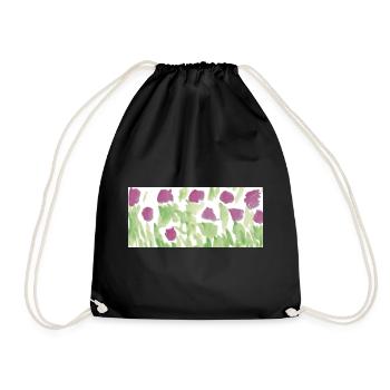 La vie est une prairie de fleurs - Sac de sport léger - noir - Devant