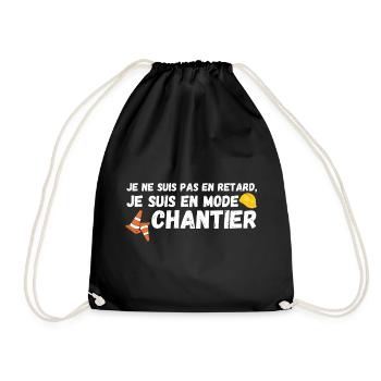Je suis en mode chantier - Sac de sport léger - noir - Devant