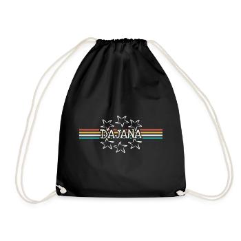Dajana as a given name - Drawstring Bag - black - Front