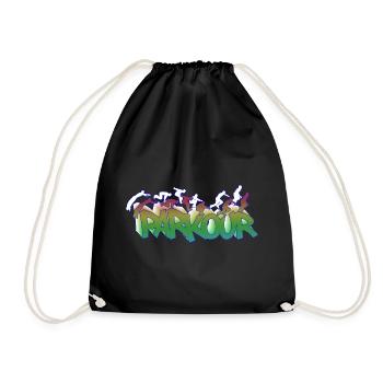 Parkour Freerunning Traceur - Drawstring Bag - black - Front