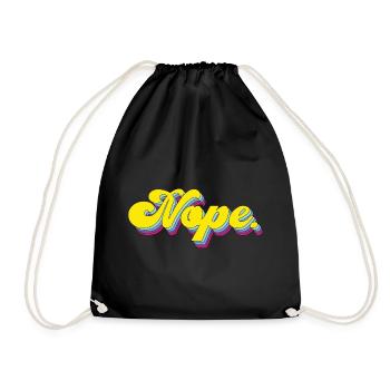 Nope - Drawstring Bag - black - Front