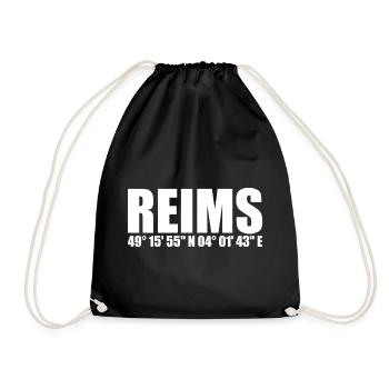 Reims Coordinates - Drawstring Bag - black - Front