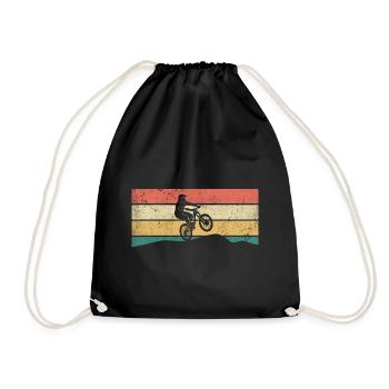 Mountain Biking Bike Mountain Bike - Drawstring Bag - black - Front
