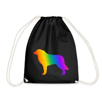 Pyrenäen-Sennenhund, vollständig anpassbar nach Wunsch - Turnbeutel - Schwarz - Vorne