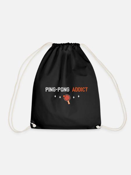 Ping-Pong-Süchtige - Turnbeutel - Schwarz