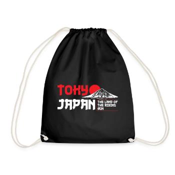 Japan Weltreise Vintage Samurai - Turnbeutel - Schwarz - Vorne