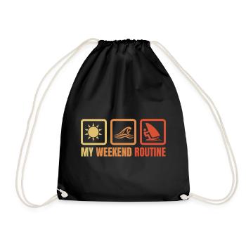 Windsurfer Weekend - Drawstring Bag - black - Front