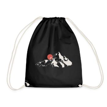 Sunrise Mountain Silhouette - Drawstring Bag - black - Front