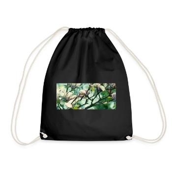Magnolia Vintage Design - Drawstring Bag - black - Front