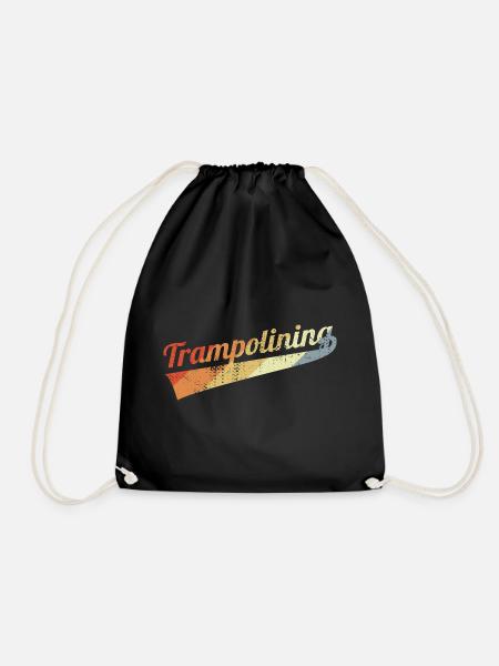 Vintage Trampolinspringen - Turnbeutel - Schwarz