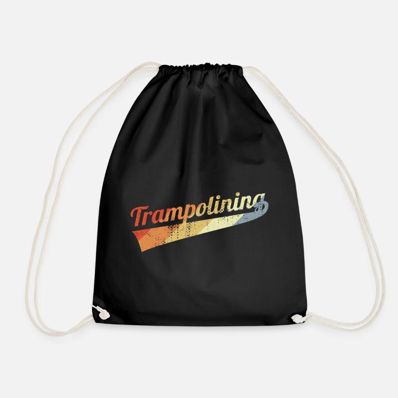 Vintage Trampolinspringen - Turnbeutel - Schwarz