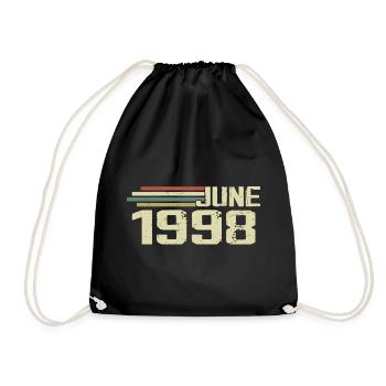 Juin 1998 Anniversaire Juin 1998 Juin 1998 Anniversaire - Sac de sport léger - noir - Devant