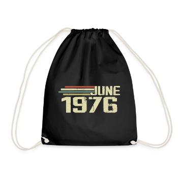 Juin 1976 Anniversaire Juin 1976 Juin 1976 Anniversaire - Sac de sport léger - noir - Devant