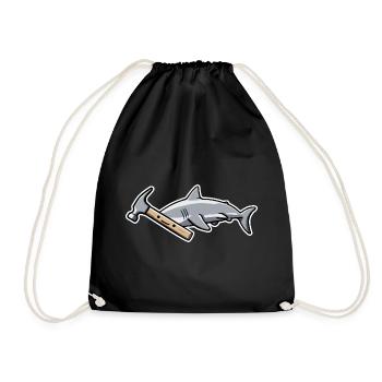 Requin marteau Requin cadeau requins requins marteau - Sac de sport léger - noir - Devant