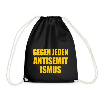 Gegen jeden antisemitismus - Turnbeutel - Schwarz - Vorne