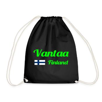 Vantaa Finnland Drucken - Turnbeutel - Schwarz - Vorne