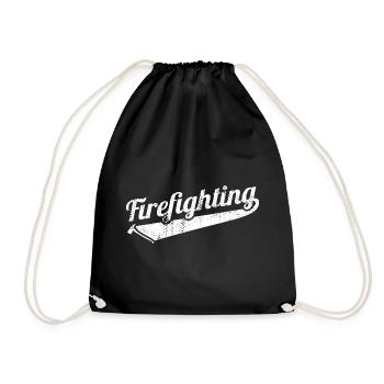 Firefighters - Drawstring Bag - black - Front