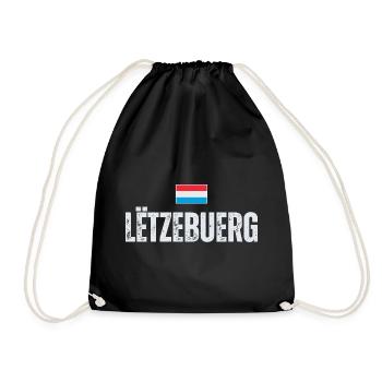 Drapeau du Luxembourg, patriote luxembourgeois - Sac de sport léger - noir - Devant