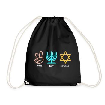 Hanukkah Chanukkah Hanukah - Turnbeutel - Schwarz - Vorne