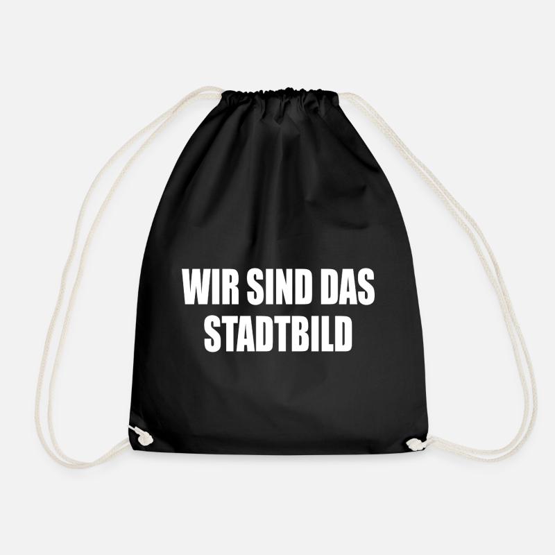wir sind das stadtbild - Turnbeutel - Schwarz