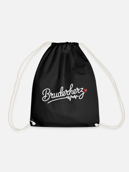 Bruderherz Brüder Großer Bro Spruch Kleiner Bruder - Turnbeutel - Schwarz