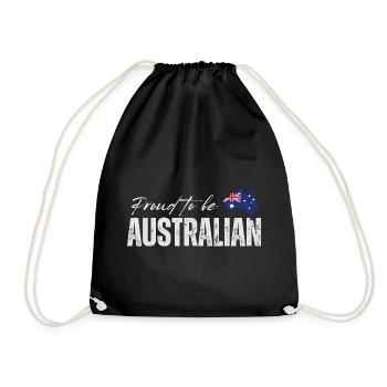 Stolzer Australier, australischer Patriot - Turnbeutel - Schwarz - Vorne